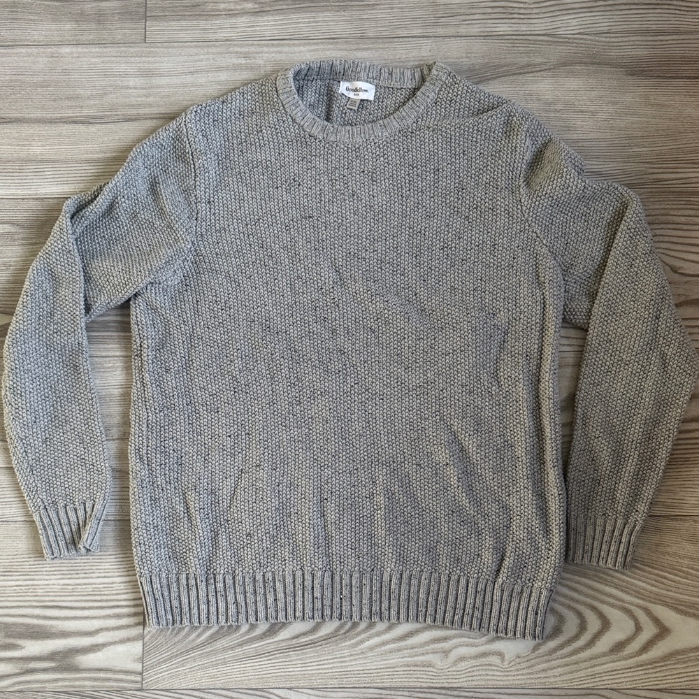 Goodfellow & Co Men's Light Gray Crewneck Knitted Sweater